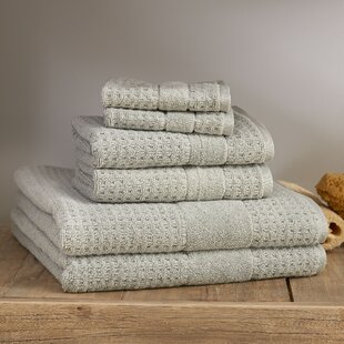 Atelier Spa Bath Collection Bath Towel Set Sage Green 100% Cotton cheapest 6 Pc Set